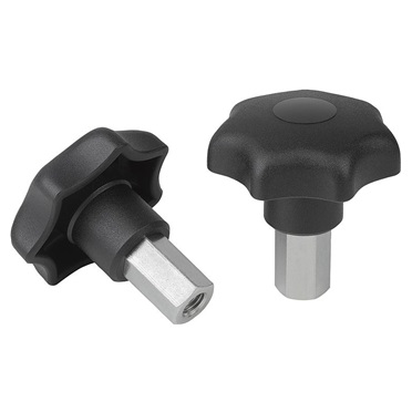 Empuñaduras en estrella con collar alargado