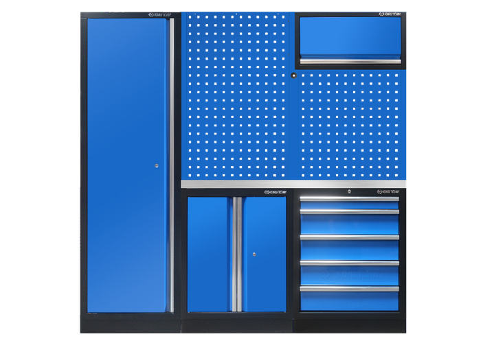 Mobiliario para taller completo (negro/azul/acero