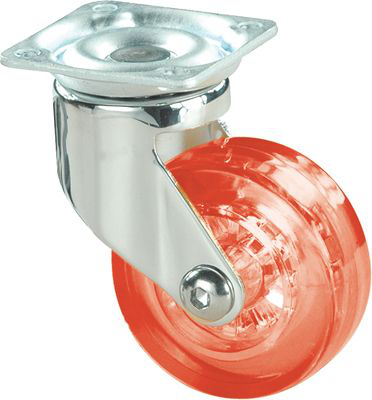 Ruedas MDC-MDC Rojo  Giratorio /Platina/Sin Freno