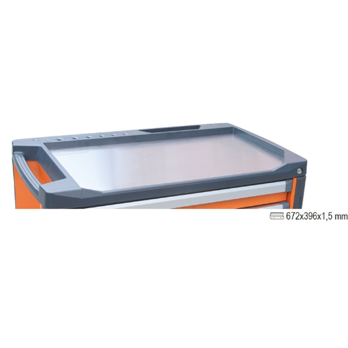 Mesa de trabajo de acero inoxidable para cajonera