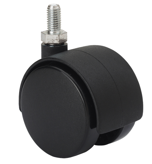 Ruedas DK-DK Negro  Giratorio /Espiga/Sin Freno