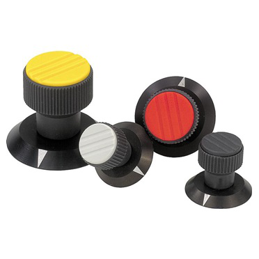 Botones moleteados con marca