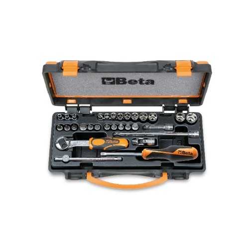 13 llaves de vaso hexagonales, 11 vasos destornill