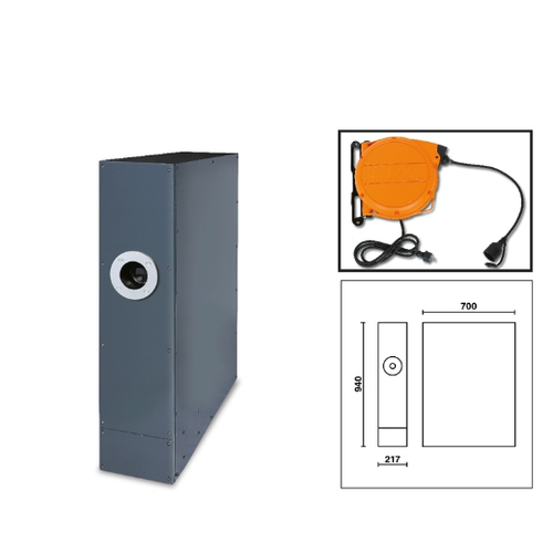 Pata universal con enrollador eléctrico integrado