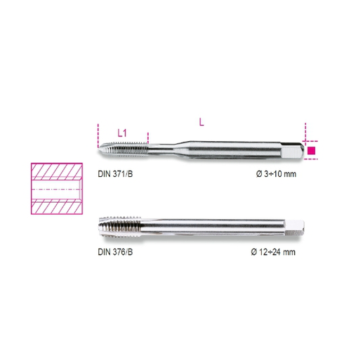 Machos para roscado a máquina paso grueso para agu