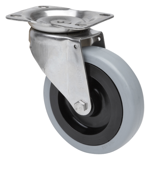 Ruedas ZVI INOX-PGA  Giratorio /Platina/Sin Freno