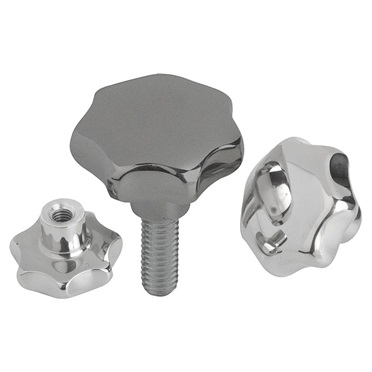 Empuñaduras en estrella similares a DIN 6336 inox.