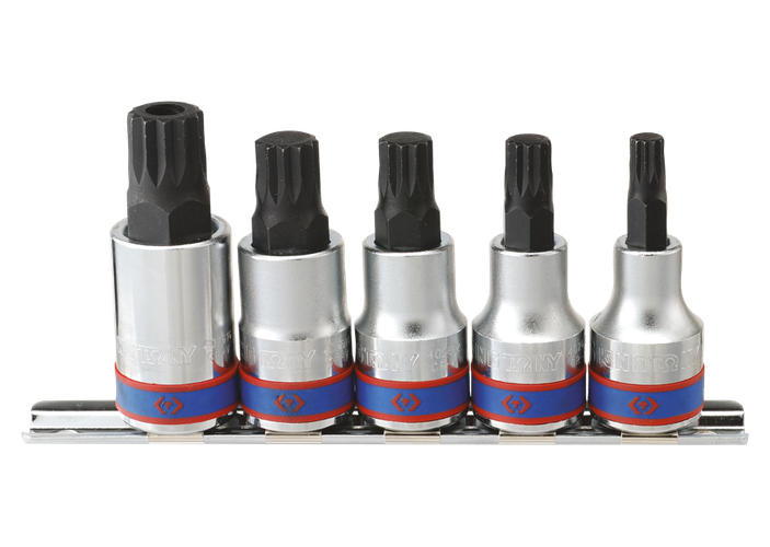 Juego de vasos con punta XZN® 1/2" sobre raíl