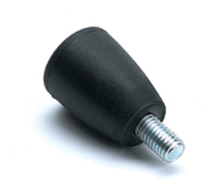 Pomo liso TMP con espiga roscada