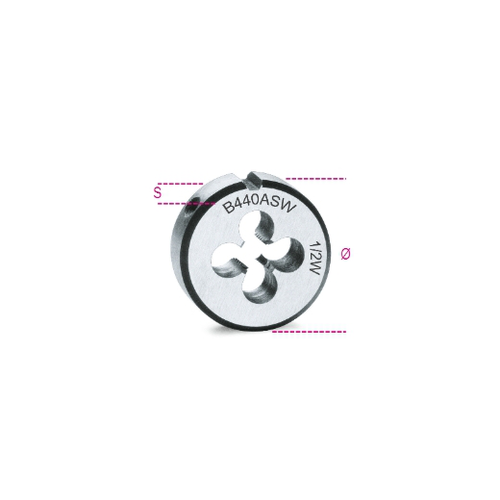 Terrajas, roscado Whitworth de acero al cromo