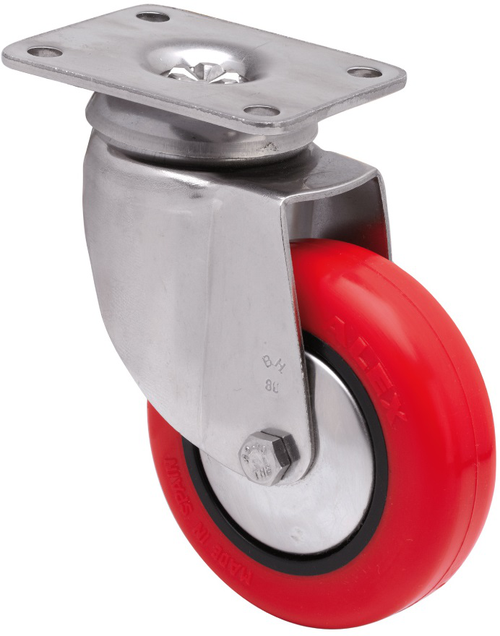 Ruedas BHI INOX-PPI  Giratorio /Platina/Sin Freno