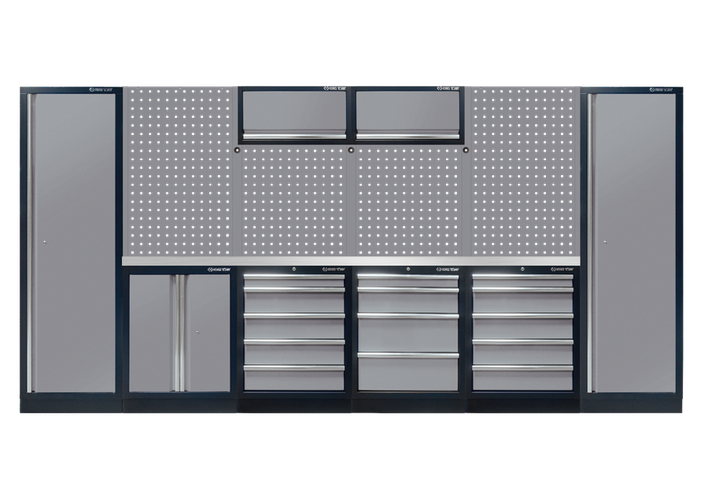 Mobiliario para taller completo (negro/gris/acero
