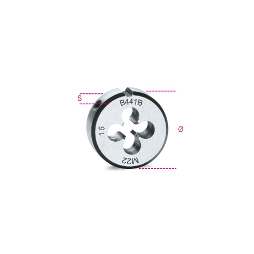 Terrajas, paso fino, roscado métrico de acero al c