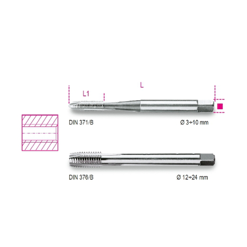 Machos para roscado a máquina paso grueso para agu