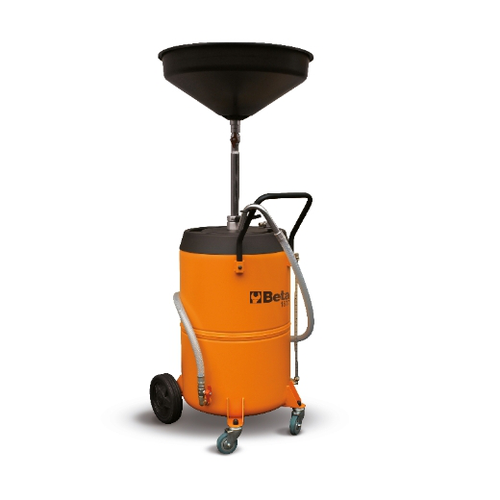 Recuperador aceite agotado, con carro con depósito