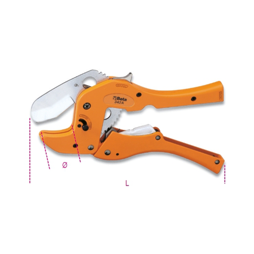 Cortatubos de trinquete para tubos en material plá