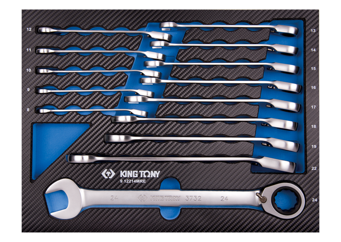 Bandeja EVAWAVE con llaves combinadas con carraca