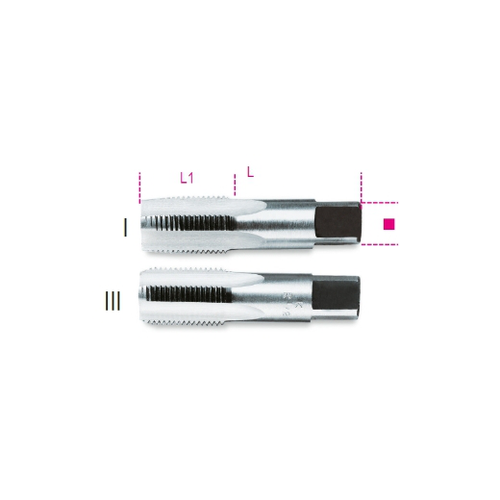 Machos para roscar manuales, roscado GAS cilíndric