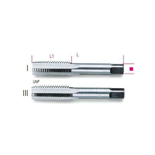 Machos para roscar manuales, paso fino, roscado UN