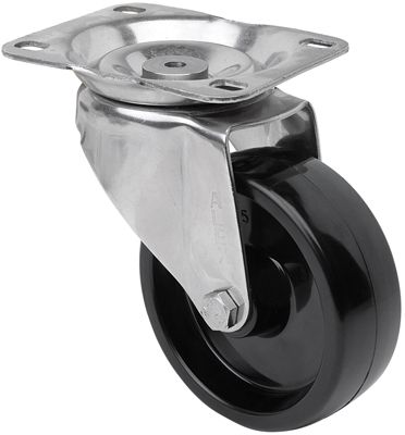 Ruedas ZVI INOX-TT  Giratorio /Platina/Sin Freno