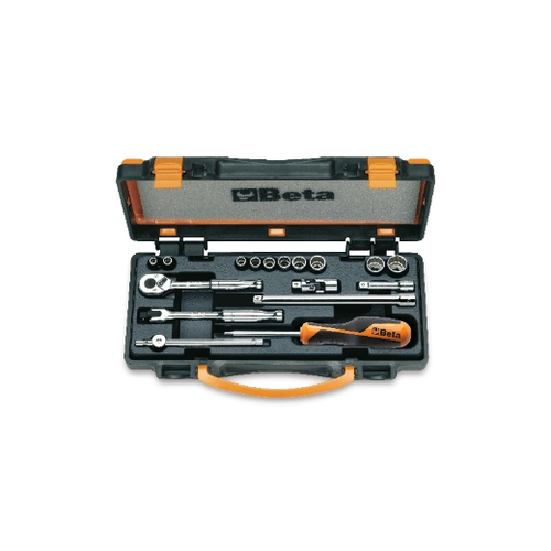 10 llaves de vaso poligonales y 7 accesorios para