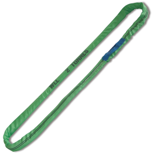 Cables redondos de anillo, 2t, verde tejido en pol
