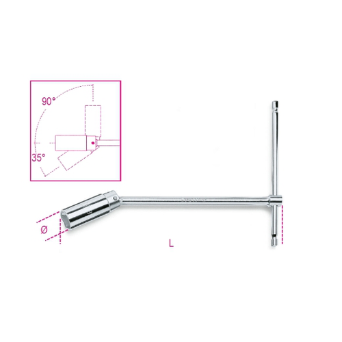 Llaves en T con vaso articulado para bujías