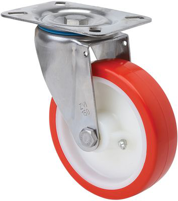 Ruedas ZVI INOX-PO  Giratorio /Platina/Sin Freno