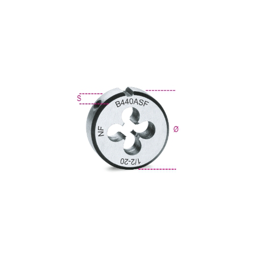 Terrajas, paso fino, roscado UNF de acero al cromo