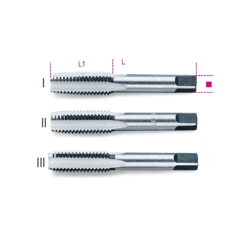 Machos para roscar manuales, paso grueso, roscado