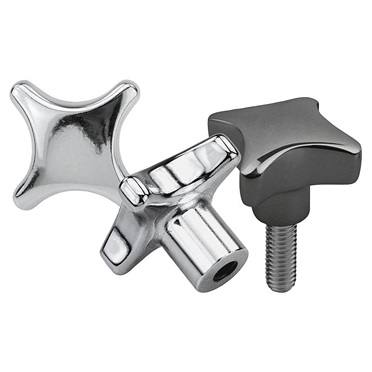 Empuñaduras en cruz similares a DIN 6335 de inox.