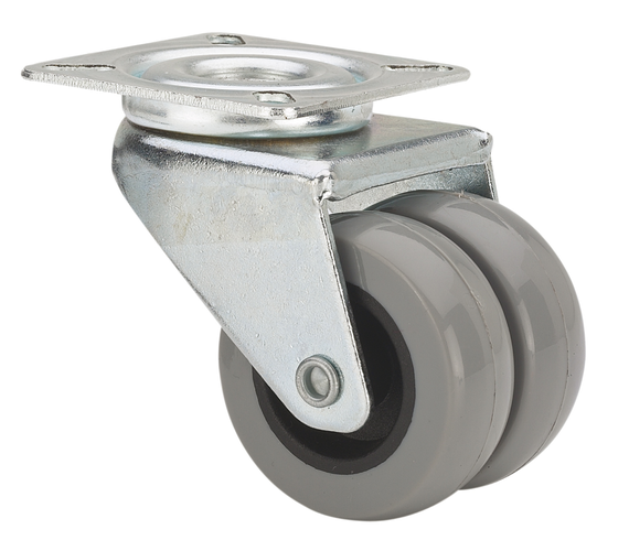 Ruedas 411-411  Giratorio /Platina/Sin Freno