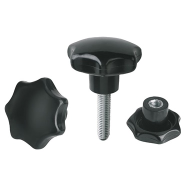 Empuñaduras en estrella similares a DIN 6336,inox.