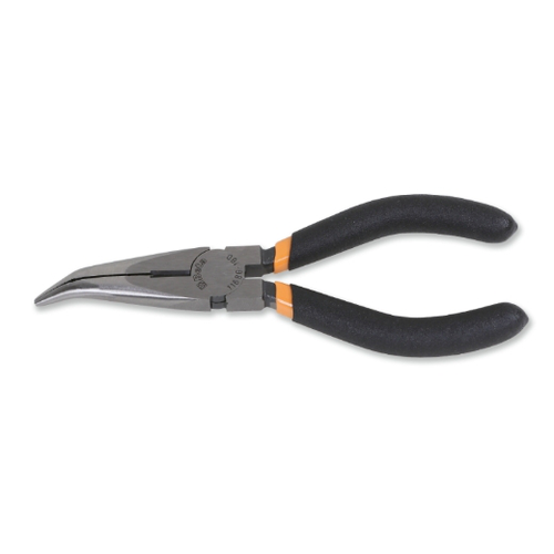 Alicates de bocas semirredondas acodadas muy larg