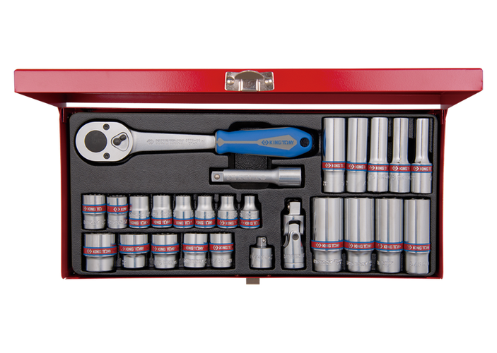 Caja de vasos en pulgadas y accesorios 3/8"