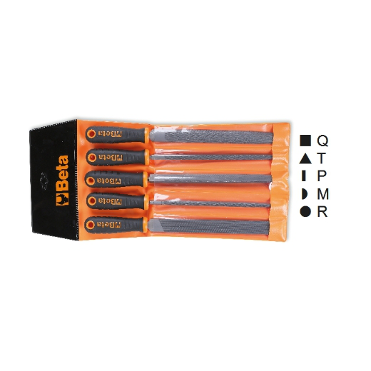 Juego de 5 limas de corte grueso con mango, en so