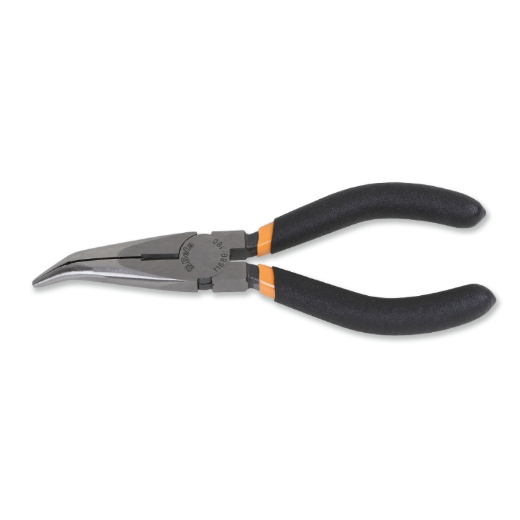 Alicates de bocas semirredondas acodadas muy larg