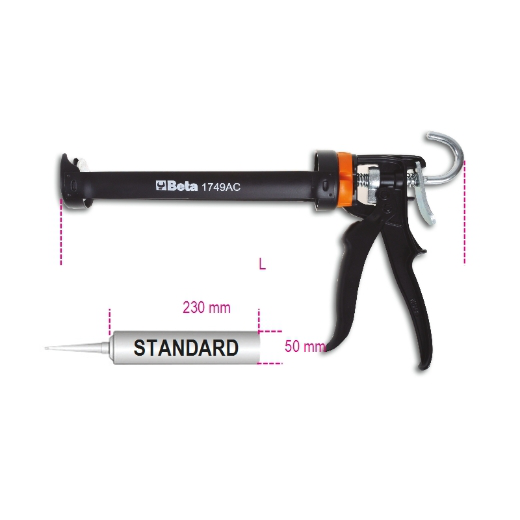 Pistola de alto empuje para adhesivos químicos