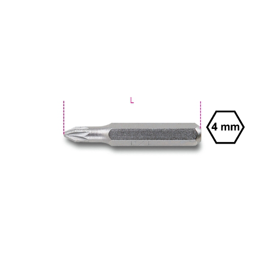 Puntas 4 mm para tornillos con huella Pozidriv® -