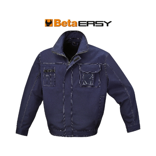 Chaqueta de trabajo en T/C twill 245 g/m2, azul ma