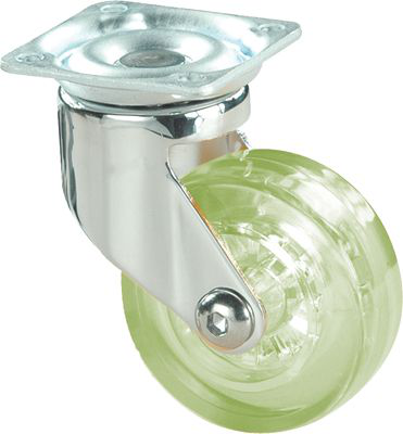 Ruedas MDC-MDC Verde  Giratorio /Platina/Sin Freno