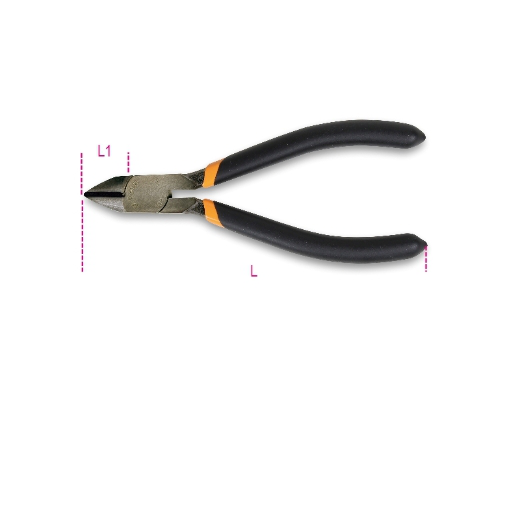 Alicates de corte semi-rasado mangos recubiertos c