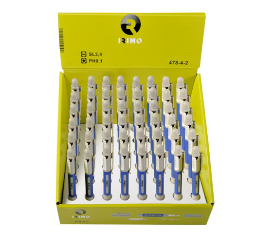 Caja expositora con destornilladores precisión