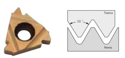 Placas roscado perfil parcial 55° int der rectif.