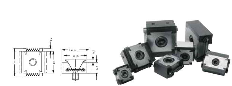 Tensor cuña acanalado+tuerca corredera