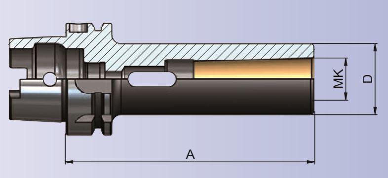 Porta  HSK-A 100 salida MK ejector