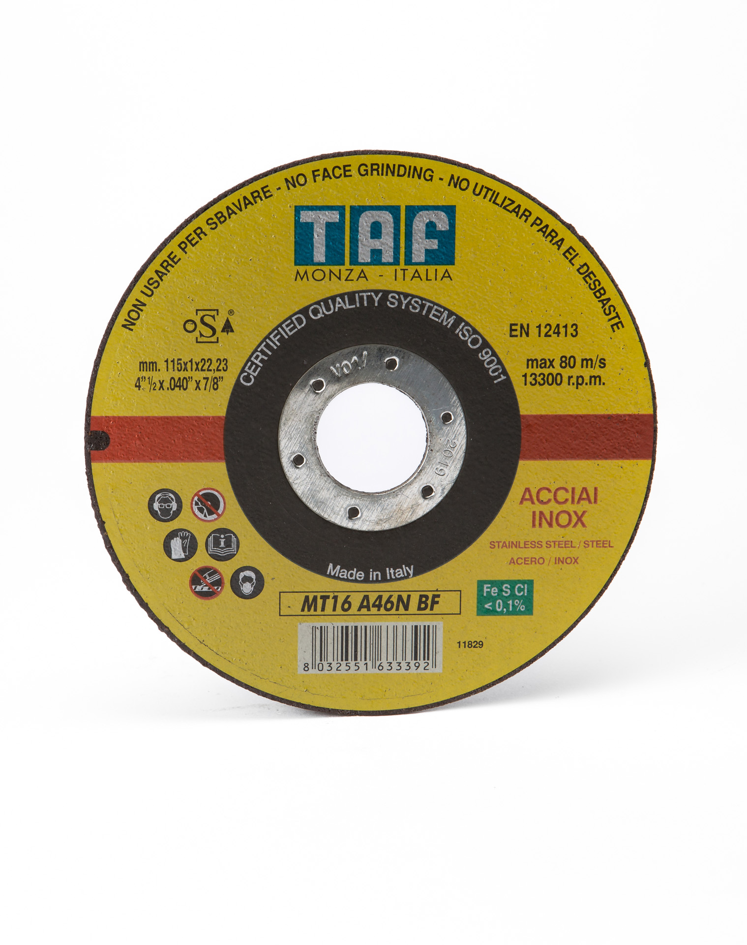 DISCOS DE CORTE PLANOS 125x1x22