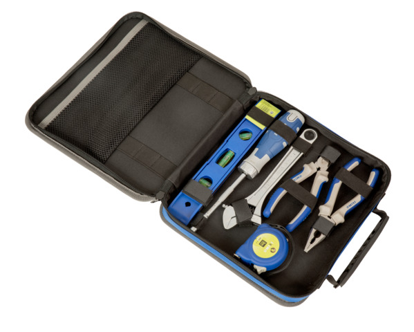 Estuche textil con herramientas