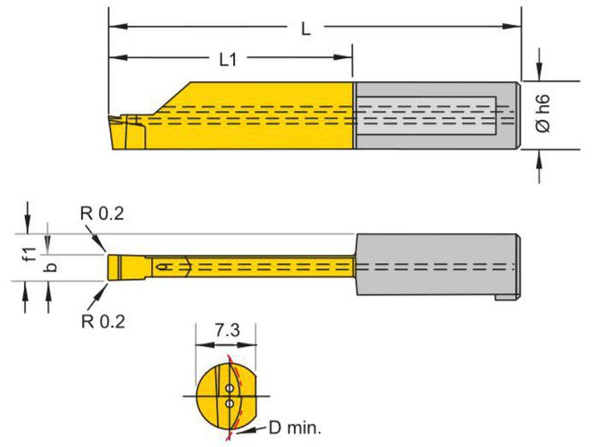 Inserto minibohre ran axial AL41F TiAlN izq
